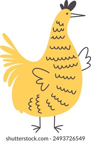 Ilustración vectorial de aves divertidas de pollo