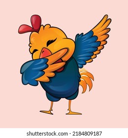 Chicken, funny, Cartoon Character, Vector illustration.