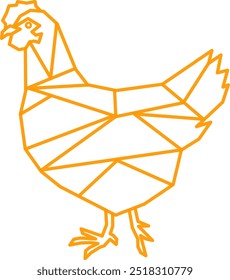 Chicken. chicken geometric vector. chicken geometric design