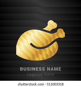 Chicken Gold and Black silk fashion premium icon / Logo