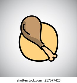 chicken graphic design , vector illustration