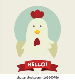 Chicken greeting card