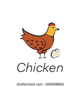 icono del dibujo con mano de pollo. Elemento de iconos de ilustración agrícola. Los signos y símbolos se pueden utilizar para web, logotipo, aplicación móvil, interfaz de usuario, UX