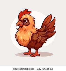 Chicken. Chicken hand-drawn illustration. Vector doodle style cartoon illustration