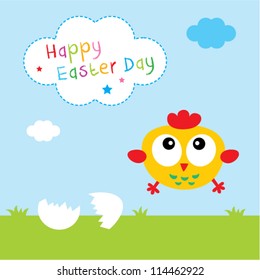 chicken happy easter day