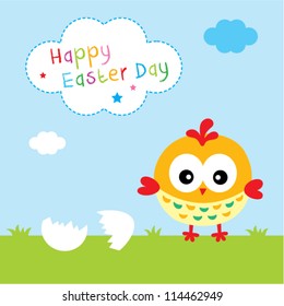 chicken happy easter day