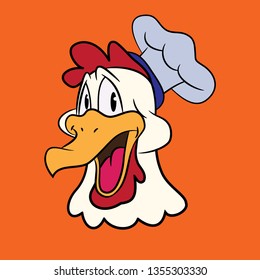chicken head cartoon