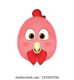 Chicken head cartoon vector