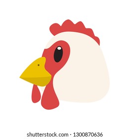 Chicken head emoji vector