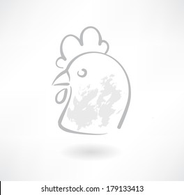 Chicken Head Grunge Icon