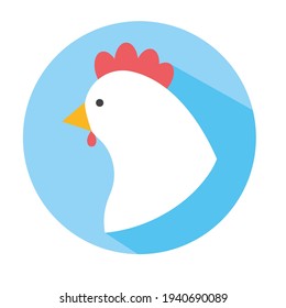 a chicken head icon design