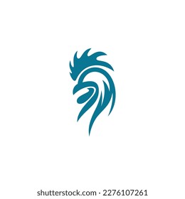 chicken head logo with a chicken logo color motif