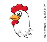 Chicken head logo design, graphics and icon design