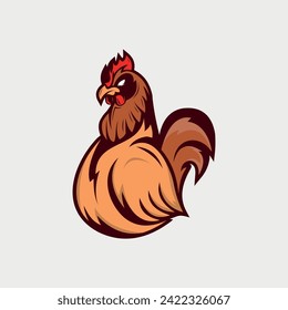 Diseño de vectores con logotipo de cabeza de pollo	