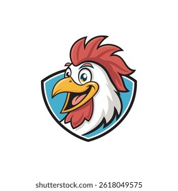 Chicken head mascot vector gaming logo.	
