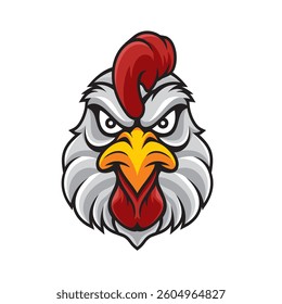 chicken head mascot vector illustration design