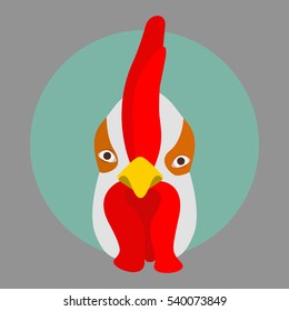 chicken head vector