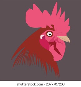 Chicken Head vector with colour