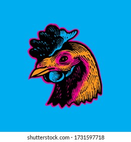 Chicken head vector design illustration