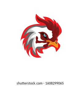 Chicken head vector design suitable for logos