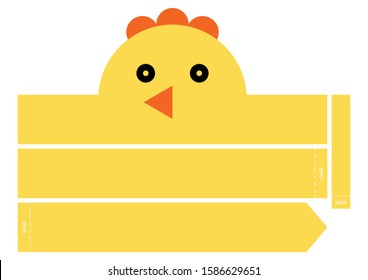 Chicken headband. DIY Paper Crown