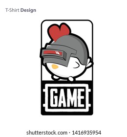 Chicken in a helmet level 3, games PUBG (PlayerUnknown’s Battlegrounds). Vector logo PUBG. Winner winner chicken dinner - Vector
