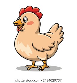Chicken hen cute posing Royalty Design