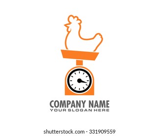 chicken hen livestock scale vector
