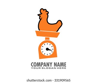 chicken hen livestock scale vector