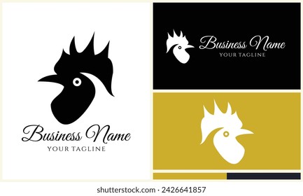 chicken hen rooster logo template