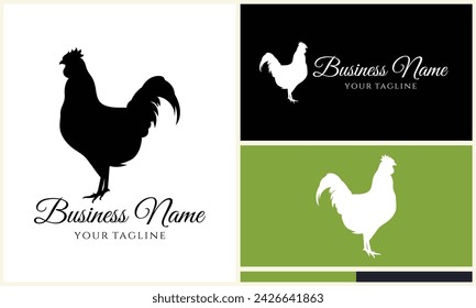 chicken hen rooster logo template
