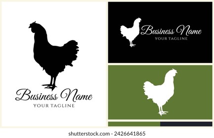 chicken hen rooster logo template