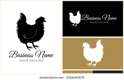 chicken hen rooster logo template