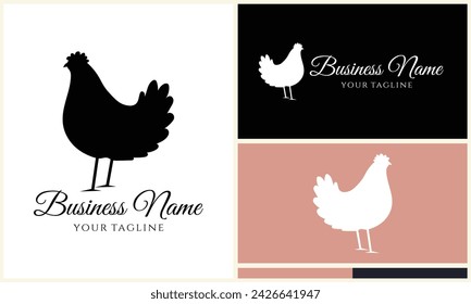 chicken hen rooster logo template