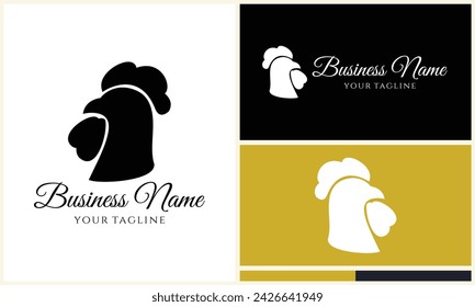 chicken hen rooster logo template