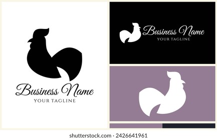 chicken hen rooster logo template