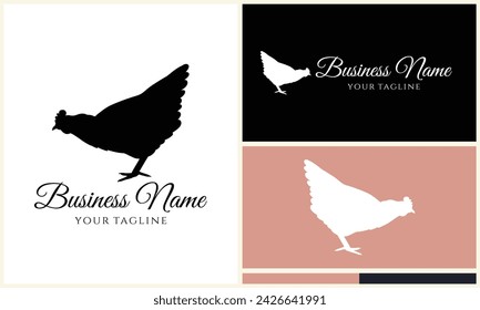 chicken hen rooster logo template
