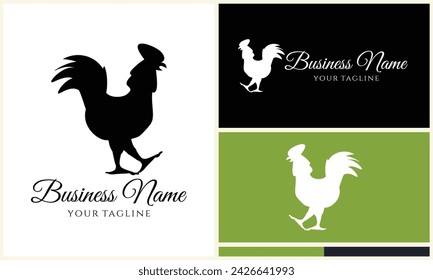 chicken hen rooster logo template