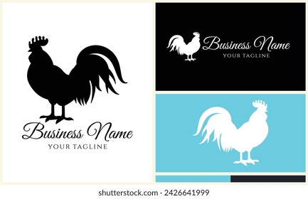 chicken hen rooster logo template