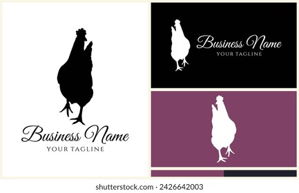 chicken hen rooster logo template