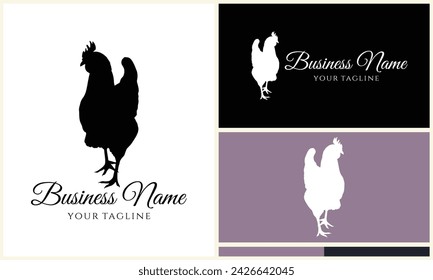 chicken hen rooster logo template