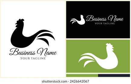 chicken hen rooster logo template