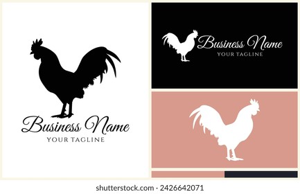 chicken hen rooster logo template