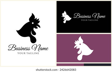 chicken hen rooster logo template
