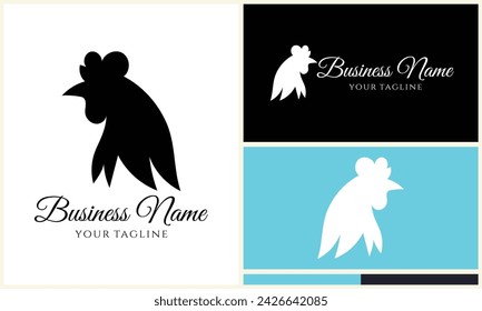 chicken hen rooster logo template