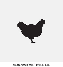 Chicken, Hen Silhouette Icon. Hen Logo.