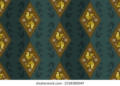 Chicken hen wallpaper design seamless pattern 