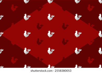 Chicken hen wallpaper design seamless pattern 