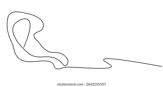 Chicken hindquarter one line continuous drawing. Fresh chicken meat continuous one line illustration. Vector minimalist linear illustration, Fried Chicken Single Line Icon, One Continuous Line Drawing