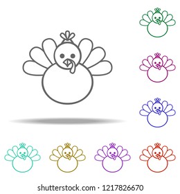 Chicken, holiday, turkey icon. Elements of Thanksgiving day in multi color style icons. Simple icon for websites, web design, mobile app, info graphics